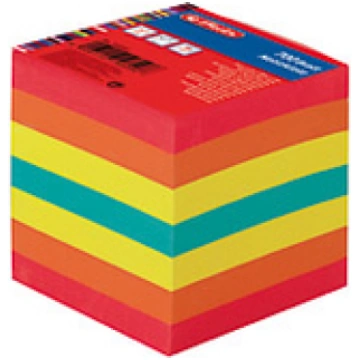 Herlitz Notizklotz 9x9cm 700Blatt farbig geleimt w