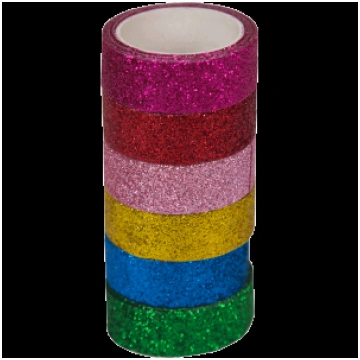 Dekoratīva līmlente deVente Glitter Bright 15mmx2m