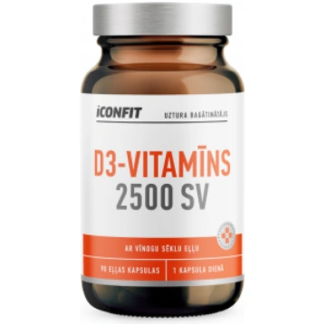 ICONFIT vitamīns D3 2500 SV, 90 kapsulas