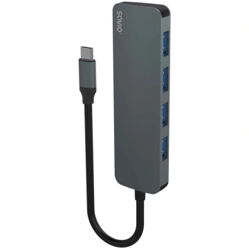 SAVIO Hub USB-C - 4 x USB-A, AK-54