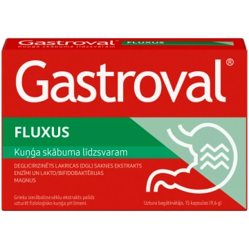 GASTROVAL Fluxus kapsulas, 15 gab