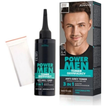 Joanna Power Men Toner matu balzams 02 Dark Brown 