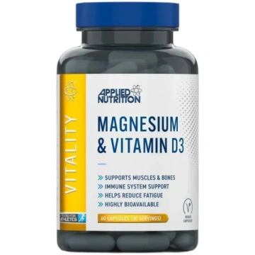 Applied Nutrition magnijs un D3 vitamīns - 60 kaps