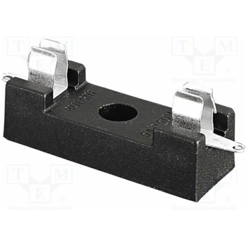 Fuse holder; 5A; 250V; UL94V-0; Leads: for solderi