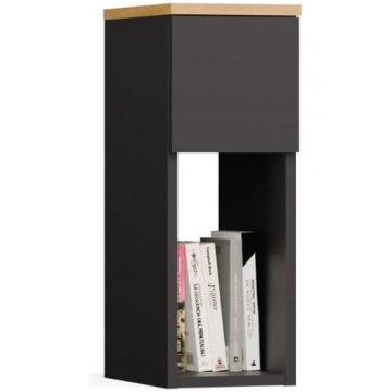 GALAX 20/1S BEDSIDE TABLE, ANTHRACITE/ARTISAN TOP 