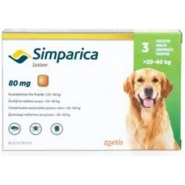 Simparica Dogs 3 tablets, pesticide for ticks and 