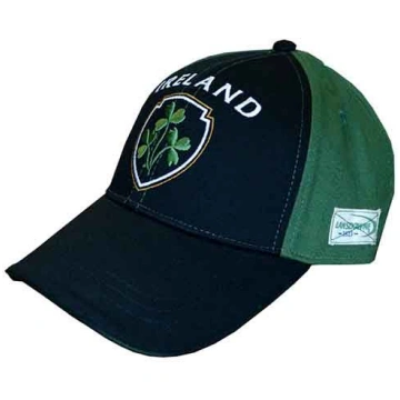 Green and Black Ireland Shamrock Baseball Cap Lans
