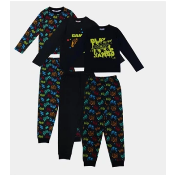 Kids' Cotton Gaming Relaxed Fit Long Sleeve P