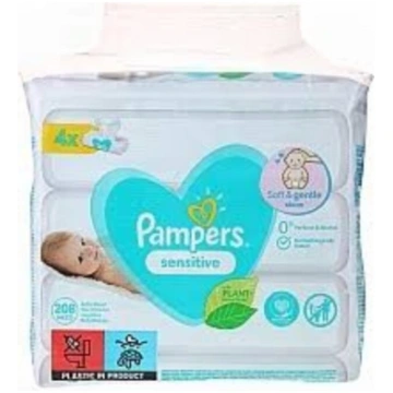 Pampers mitrās salvetes Sensitive, 4x52 gab PROCTE