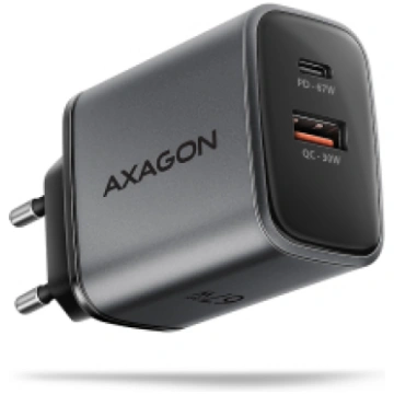 AXAGON ACU-PQ67 GaN Wall charger 67W, 2x port (USB