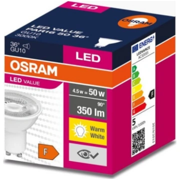 Ledvance Zarowka LED GU10 VALUE PAR16 50 36 4 5W/8