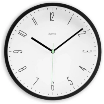 Hama Capri Quartz Clock, Round, Black and White 00