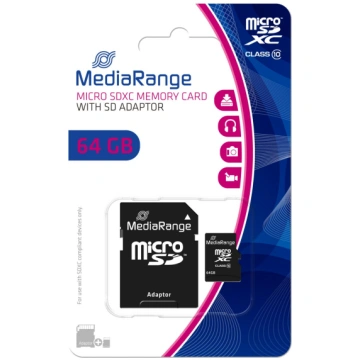Karta MediaRange MicroSDXC 64 GB Class 10 UHS-I (M