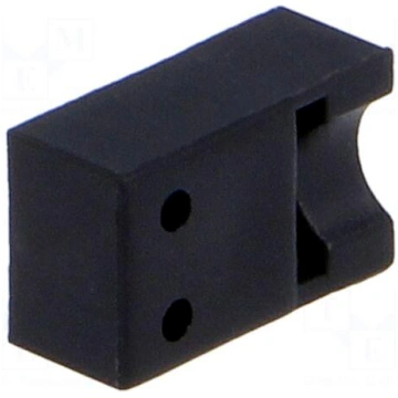LED housing | 3mm | polyamide | angular | black |