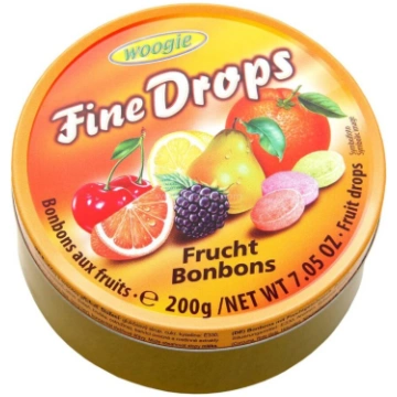 Woogie Fine Drops Frucht Bonbons ledenes ar augļu 