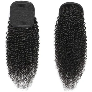 Gesundheit Kinky Curly Real Hair Ponytail Extensio