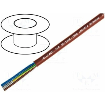Wire; SiHF; 4G10mm2; Cu; stranded; silicone; brown