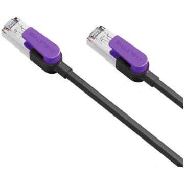 Cat8 S/STP kabelis, 1 m, melns Cabletime