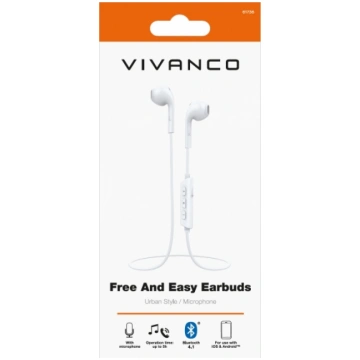 Vivanco wireless headset Free&Easy Earbuds, white 