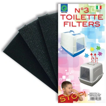 Filtrs kaķu tualetei 9x18x2h cm 3 gab. | 801604010