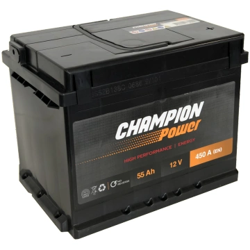 Akumulators Champion Power, 12 V, 55 Ah, 450 A