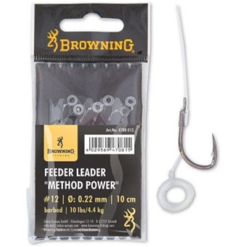Āķis ar pavadiņu Browning Feeder Leader Method Pow