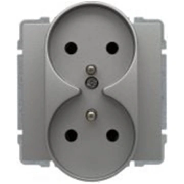 KOS Gniazdo podwójne z/u aluminium KOS66 (664049) 