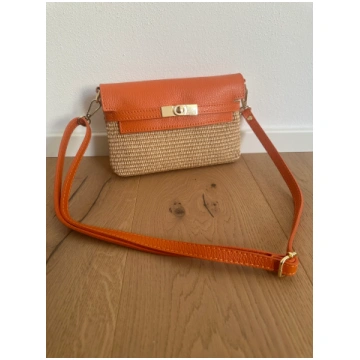 CECILIA- clutch, crossbody bag - Papaya