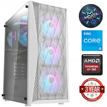 i5-14400F 32GB 4TB SSD RX580 Windows 11 White | B2