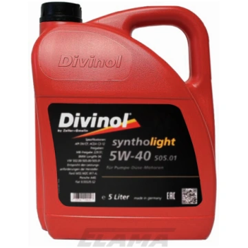 Eļļa 5W40 Divinol Syntholight 505.01 SAE 5W-40 5L