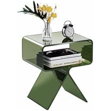 Acrylic Bedside Table Modern Design Clear Home Dec
