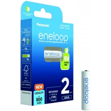 Uzlādējams eneloop aaa 800 mah 2 gab. PANASONIC 21