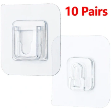 Double-Sided Adhesive Wall Hooks Hanger Strong Hoo