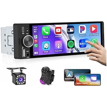 Hikity 1 DIN auto radio Carplay Android Car Wired 