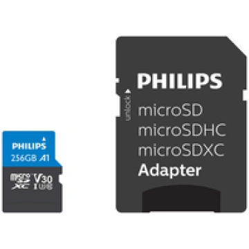 Philips MicroSDXC Card 256GB Class 10 UHS-I U3 inc