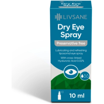 LIVSANE Dry Eye Preservative Free izsmidzināmi acu