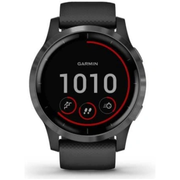 Garmin Vivoactive 4 Melns ar melnu silikona siksni