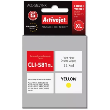 Saderīgs tonera kasetne ActiveJet ACC-581YNX Yello