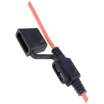 Fuse holder; 19mm; 30A; on cable; Leads: leads x2;