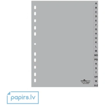 Dokumentu sadalītāji Durable INDEX A-Z, A4, PP, pe