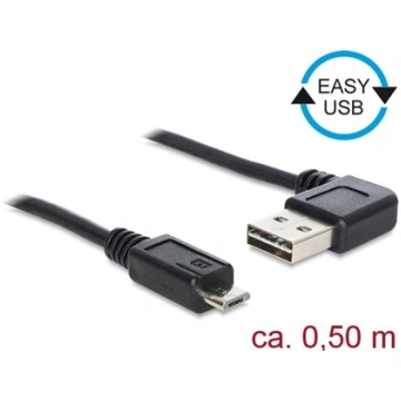 Delock Cable EASY-USB 2.0 Type-A male angled left 