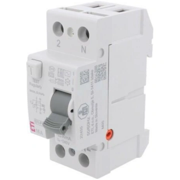 RCD breaker; Inom: 16A; Ires: 30mA; Poles: 2; 230V