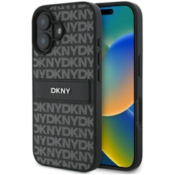 iPhone 16 telefona vāciņš – melnā krāsā DKNY