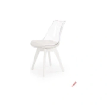 HALMAR Metāla krēsls K-245 caurspīdigs/balts
