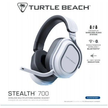 Turtle Beach Stealth 700 Gen 3 - White PS4, PS5 TB