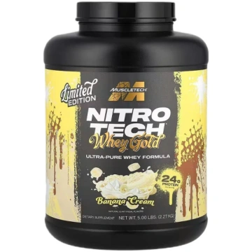 MuscleTech Nitro-Tech sūkalu zelts, banānu krēms -