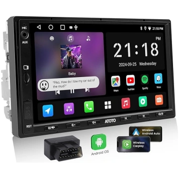 A5L 7 collu Android auto radio ar dubulto DIN, bez