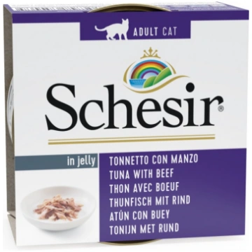 SCHESIR Cat Tuna with Beef Fillets, 85g - tuncis u
