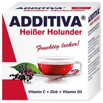 ADDITIVA Heißer Holunder Plūškoks C Vitamīns + Cin