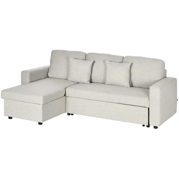 HOMCOM Corner Sofa with Bed Function, Corner Couch